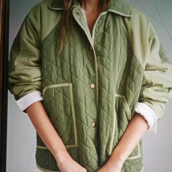 Pilcro Jackets & Blazers - Anthropologie pilcro Quilted green oversized women's jacket size large